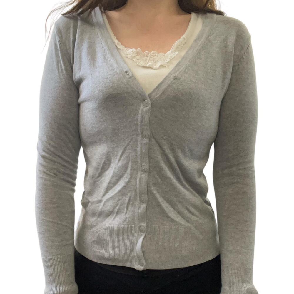 Grey Gap cardigan long sleeves v neck